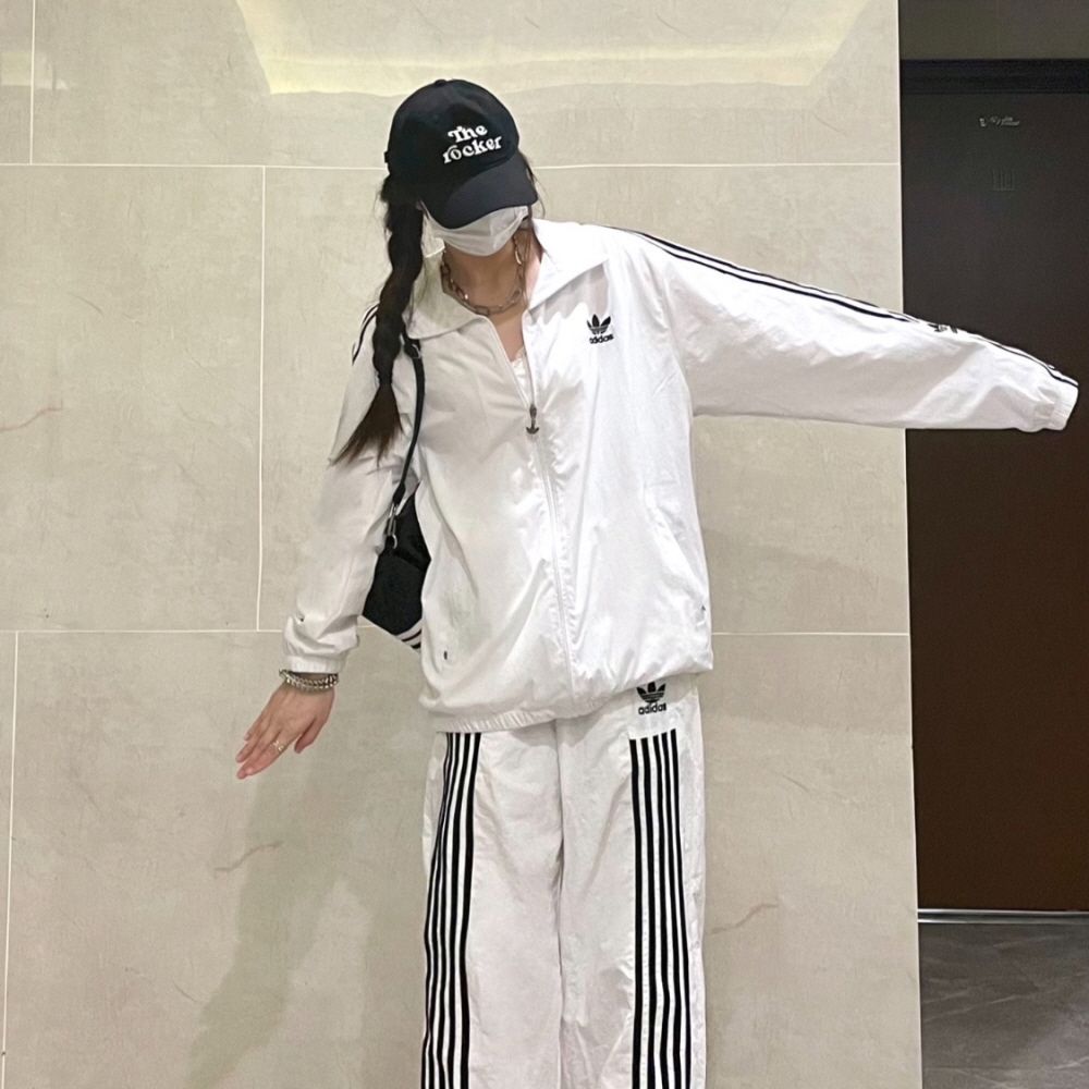 아디다스 오리지널 레트로 트레포일 자켓 바람막이 화이트 JI7535 - 상세 이미지 5