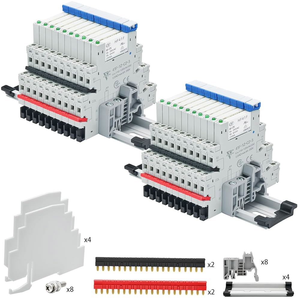 UL, LED 표시등, 소켓 베이스, DIN 레일 슬롯이 있는 20Pc 전자기계식 릴레이 6Am 미니어처 파워 110V-120V AC 1NO 1NC SPDT 상장 5V DC 1 - 상품 이미지