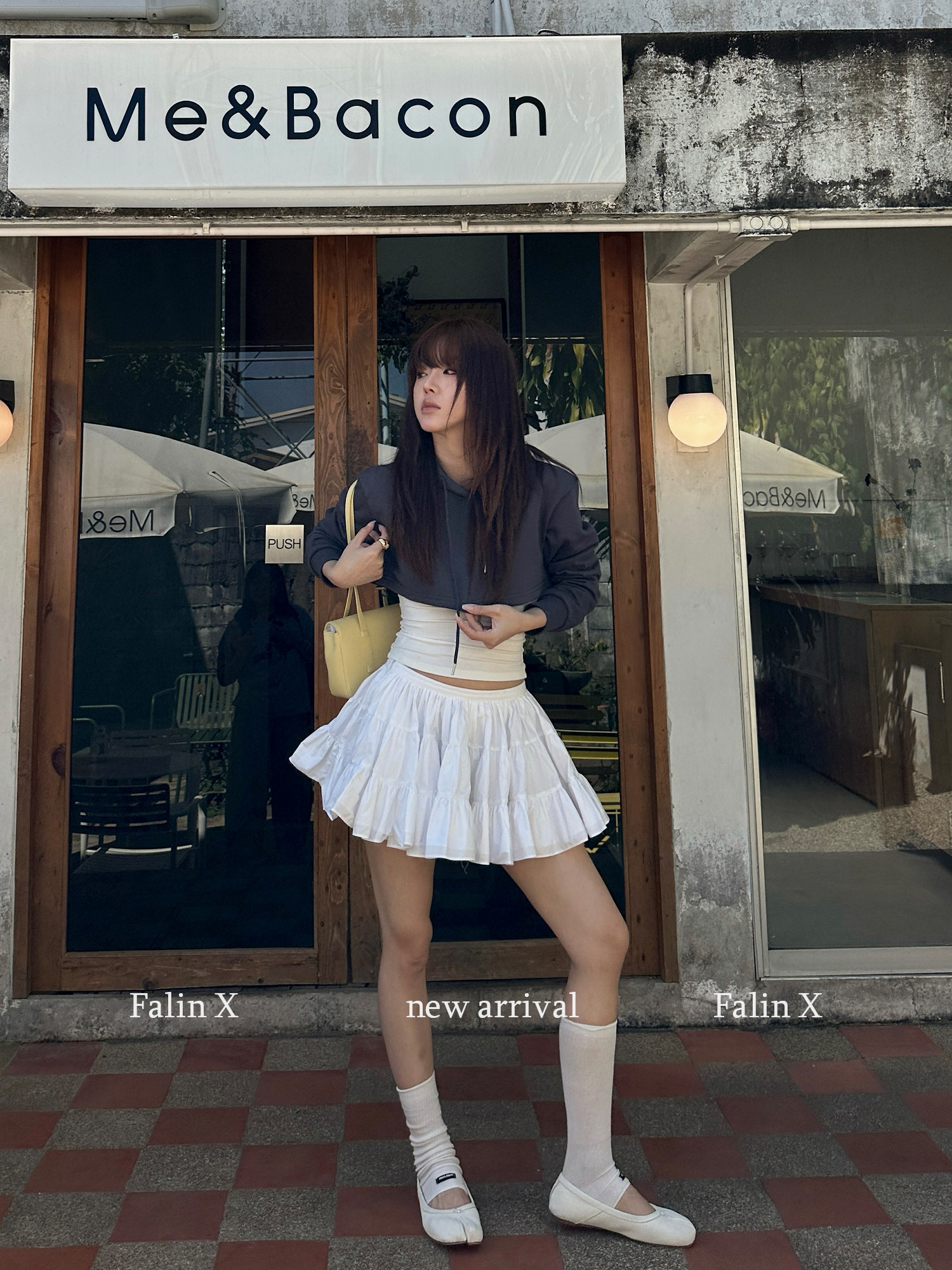 Falin X 여성 플리츠 a라인 플레어스커트 미니스커트 캉캉 치마 - 상세 이미지 3