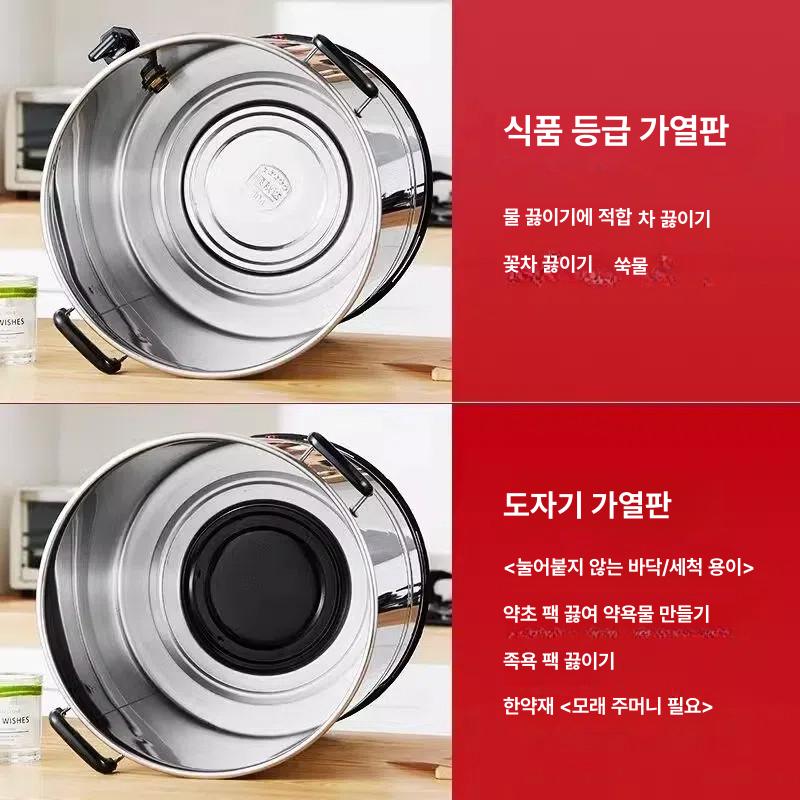 업소용 보온통 보냉 디스펜서 국통 스테인레스 물 대형 급식 두유 스테인리스 스프 육수용 - 상세 이미지 4