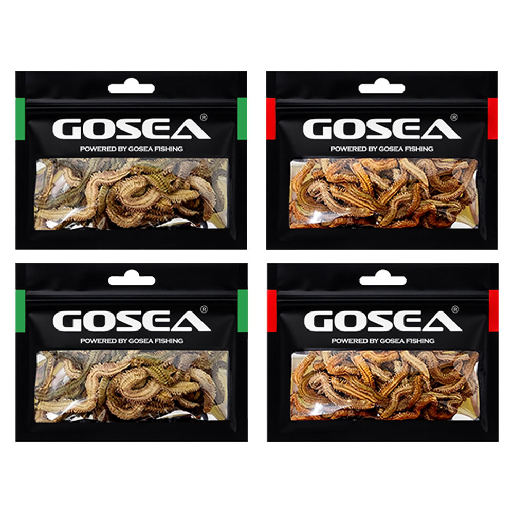 GOSEA 동결건조 갯지렁이 혼합 세트 4개입 청개비 홍개비 지렁이 미끼 - 상품 이미지