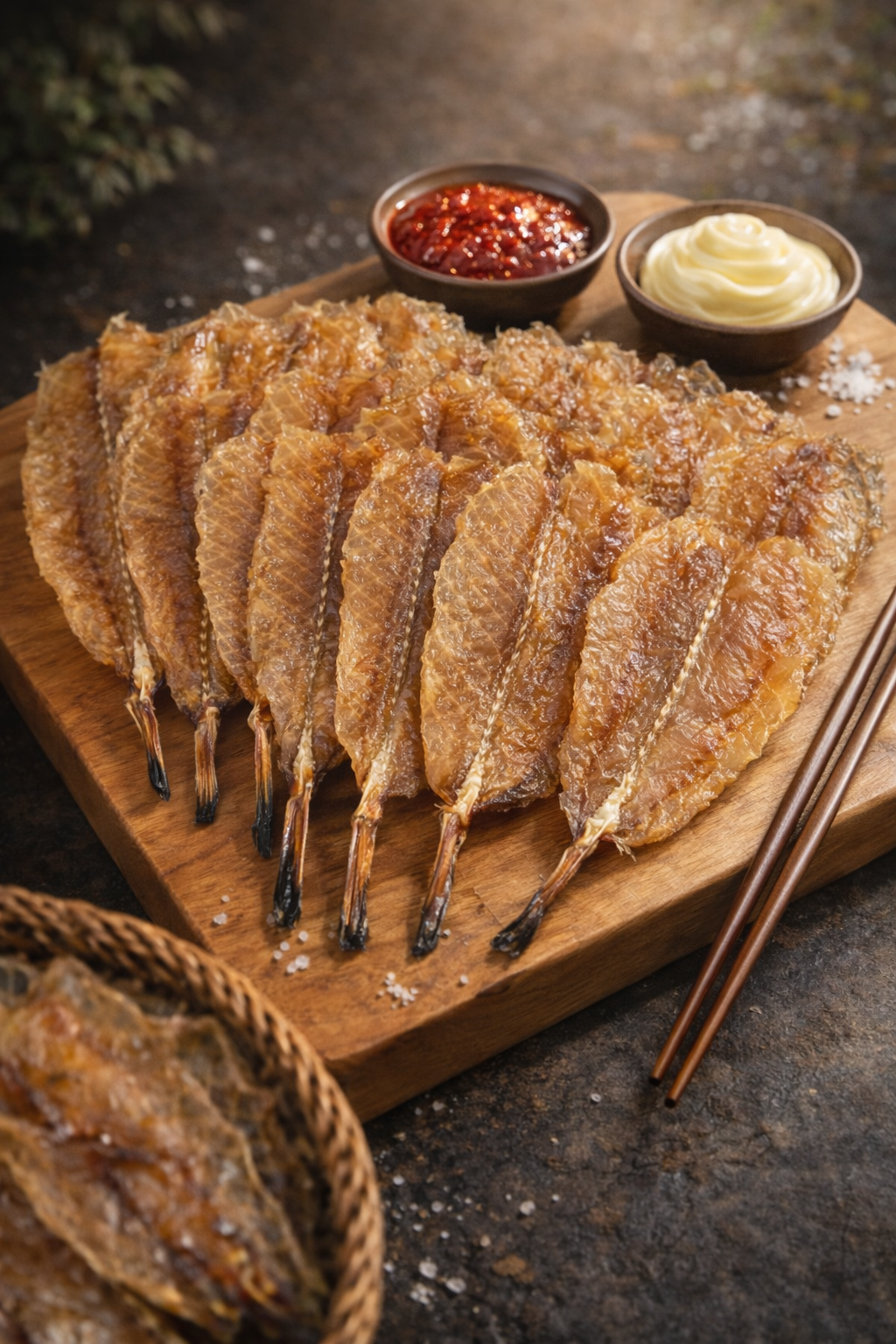 (주)마름 고급형 꼬리달린 아귀포 (M 사이즈) 마른안주 조미통뼈아귀포 200g, 1개 - 상품 이미지