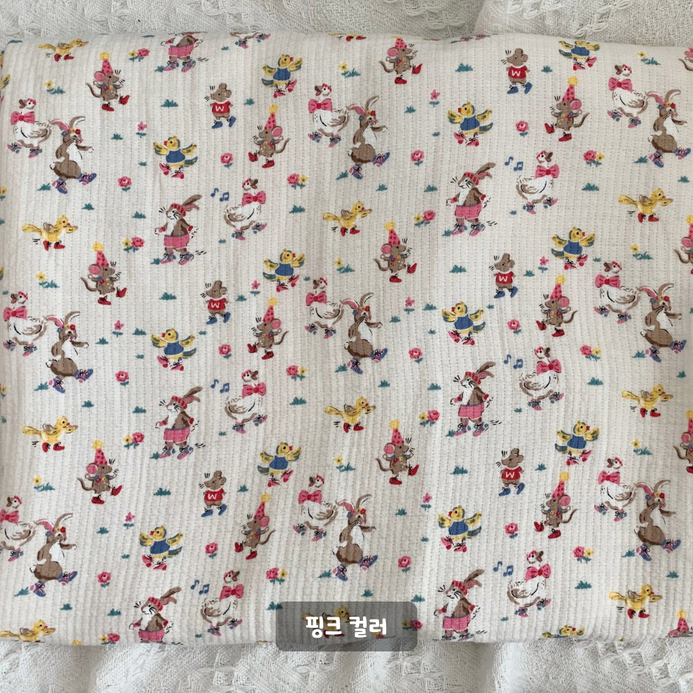 더블유패브릭 파티 워싱처리 3중거즈 요루면 천 원단 침구 홈웨어 소품 천가게 - 상세 이미지 4
