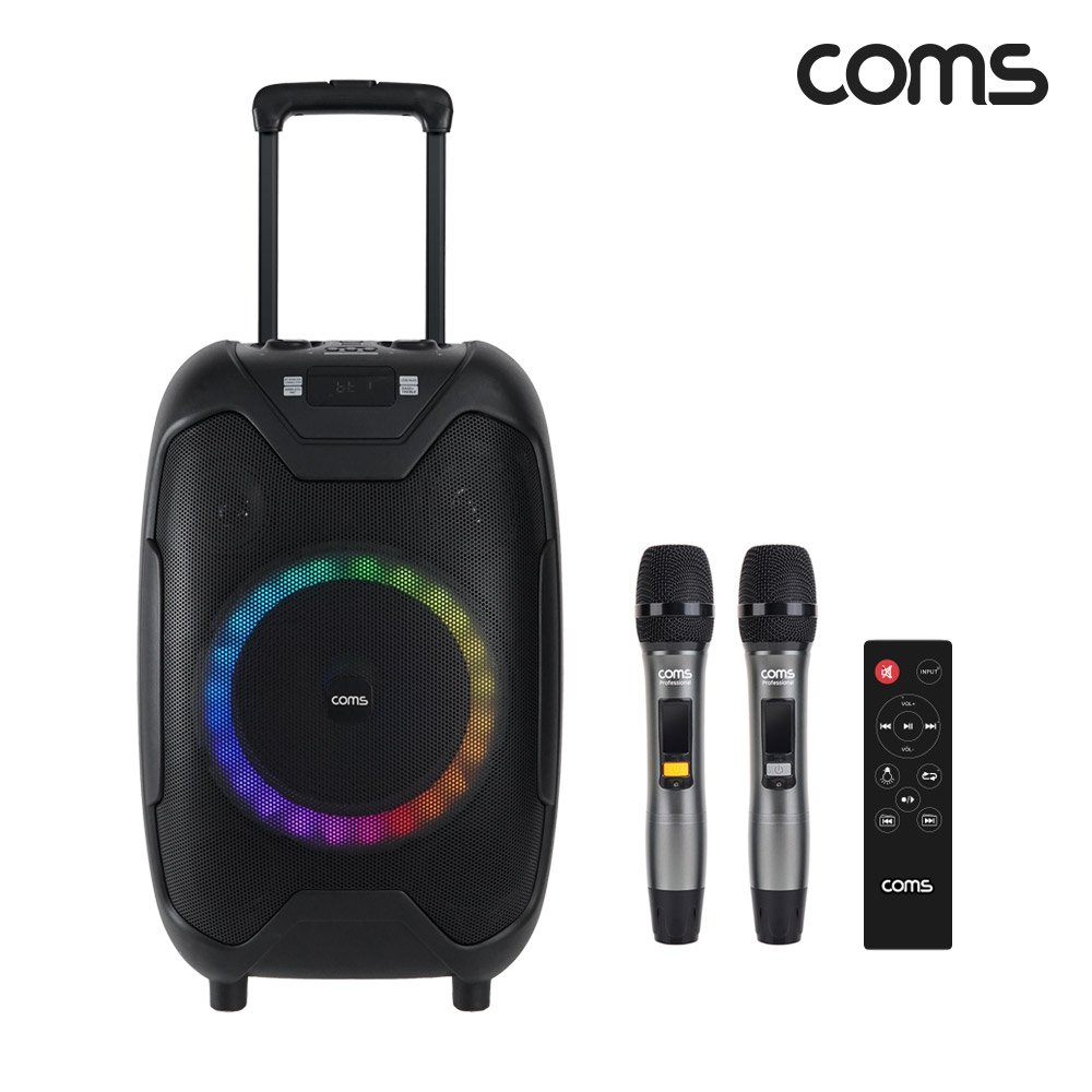 Coms KY600 이동식앰프 스피커 UHF 무선마이크 2채널 블루투스 버스킹 충전식 이미지 8
