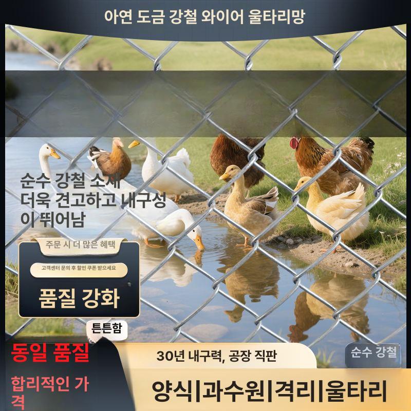축사 염소망 아연능형망 울타리 1층 철조망 30m 펜스 축사울타리 고라니망 삼차원망 닭망 - 상세 이미지 3