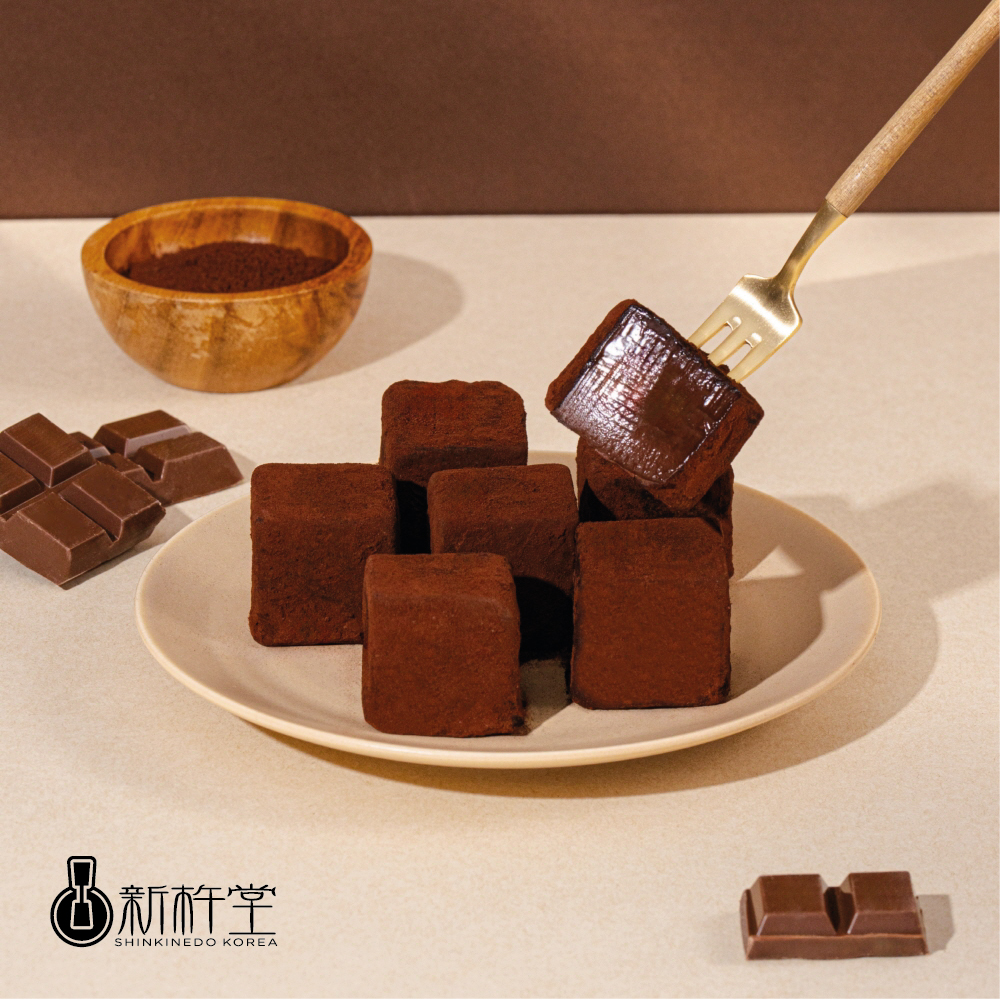 [신키네도] 일본 파베 생초콜릿 와쇼콜라 큐브 180g / 천연 한천으로 만든 수제 초콜릿 - 상품 이미지