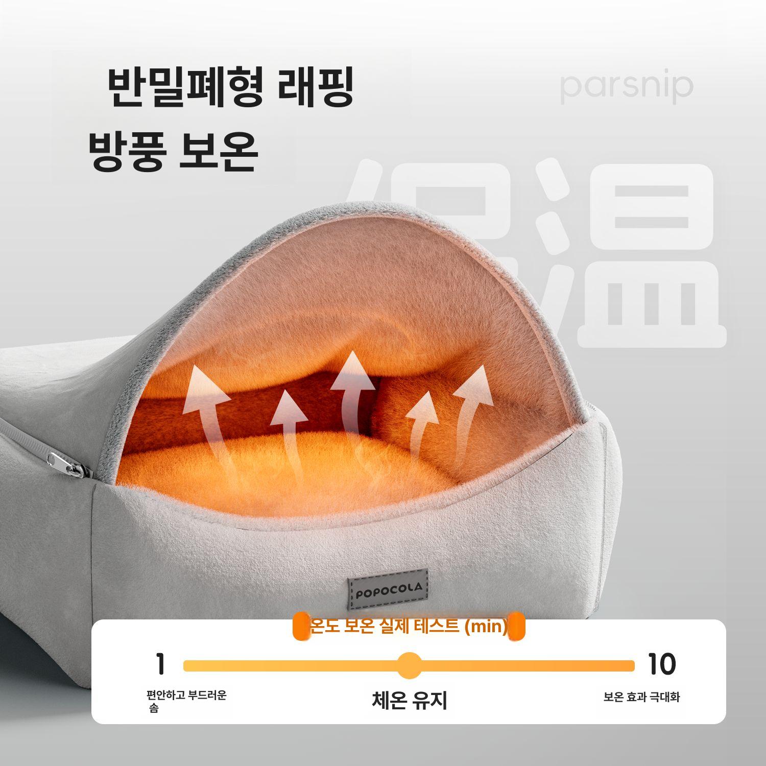 텐트 실내 반려견 강아지 고양이 겨울집 숨숨집 접이식 s 55 x 40 x 25cm - 상세 이미지 4