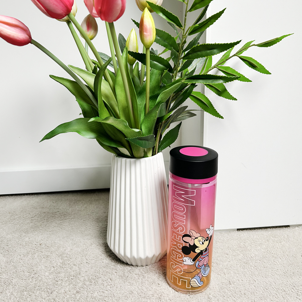 슬림 차 거름망 물병 휴대용 캐릭터 물통 어린이 여성 보틀 400ml, 미키마우스 미니 - 상세 이미지 3