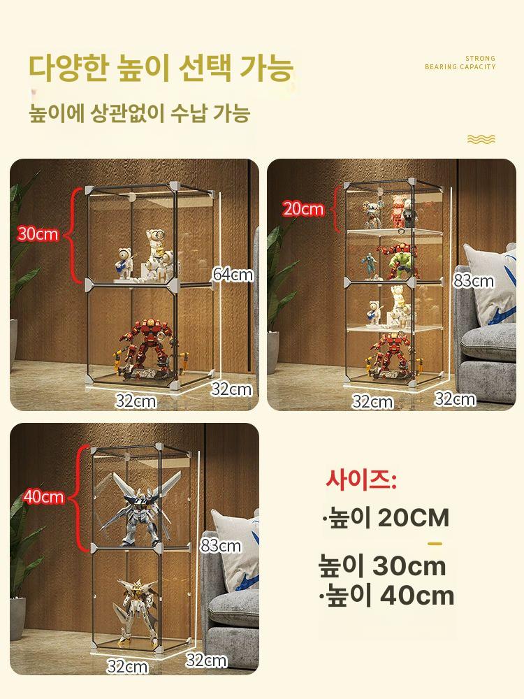 led 진열장 피규어 장난감 보관함 아크릴 장식장 진열장 피규어케이스 - 상세 이미지 5