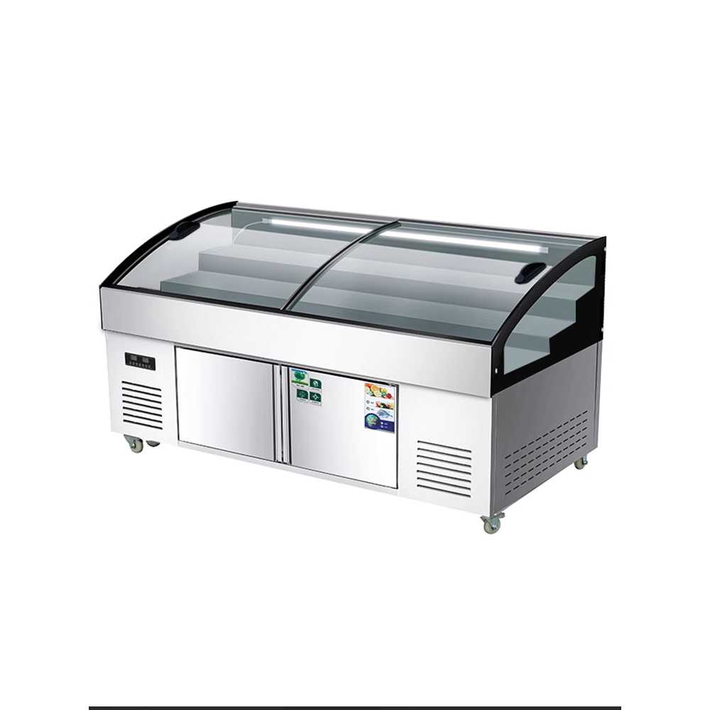 마트 정육 쇼케이스 반찬 해산물 용 진열 가게 냉장고 150x100x108 이미지 6