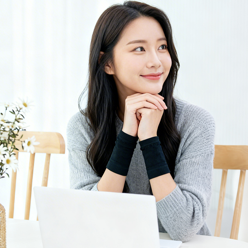 닥터코어런 블랙 베이비랩 출산손목보호대 산모 임산부 산후 얇은아대 약국 1쌍 - 상세 이미지 4