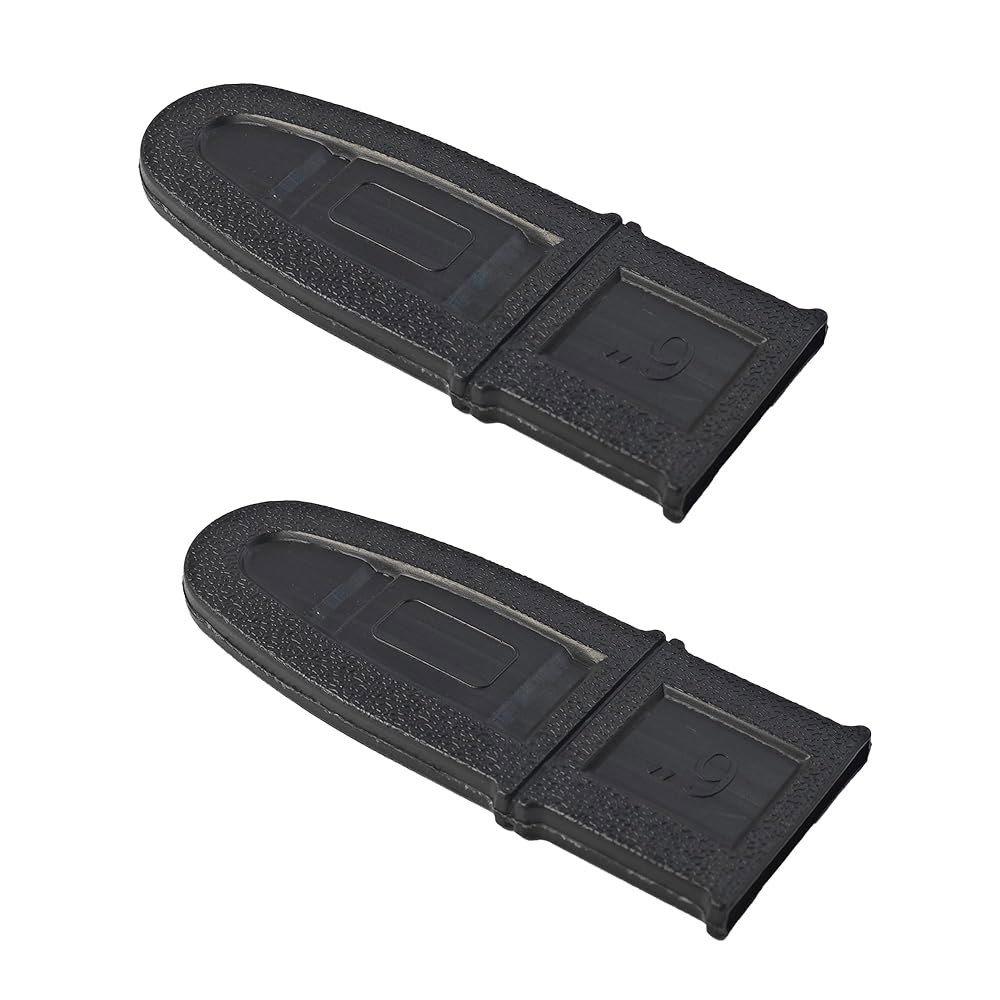 bskkw 2Pcs 6인치 블랙 전기톱 바 커버, 체인톱 딱지 보호 칼집, 튼튼한 플라스틱 블레이드 가드, 안전한 보관 및 운송을 위한 유니버설 4 Inch - 상품 이미지