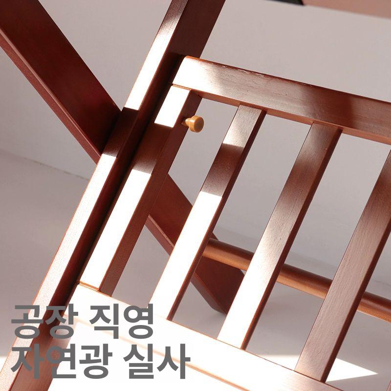 원목 러기지랙 접이식 선반 객실 펜션 캐리어 빈티지카보나이즈드XS718-A 80x40x60 - 상세 이미지 4
