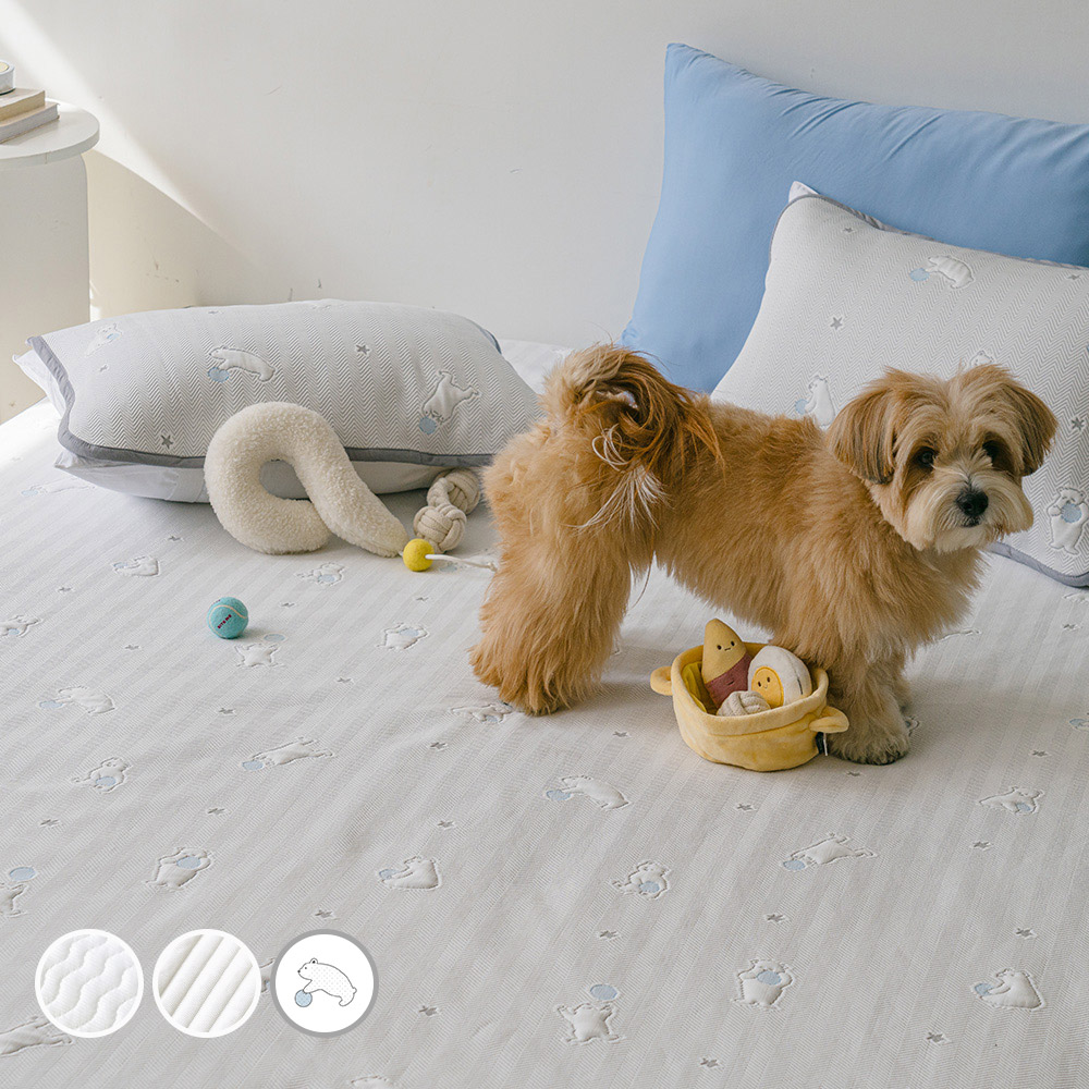 바자르 냉감 듀라아이스 3중직 냉감여름패드 메쉬 논슬립 여름 침대패드 SS