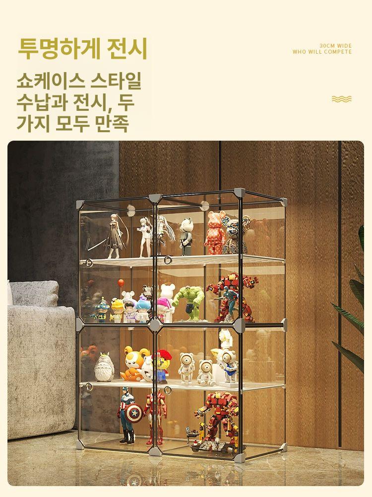 led 진열장 피규어 장난감 보관함 아크릴 장식장 진열장 피규어케이스 - 상세 이미지 4
