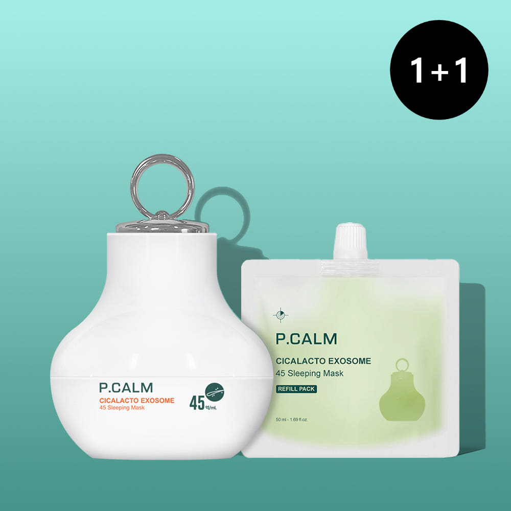 [리필기획] 피캄 엑소좀 슬리핑마스크 본품 50ml + 리필팩 50ml / 흔적케어 잡티개선 수면팩 슬리핑팩 스피큘 진정 시카 홈케어 디바이스 제품 이미지