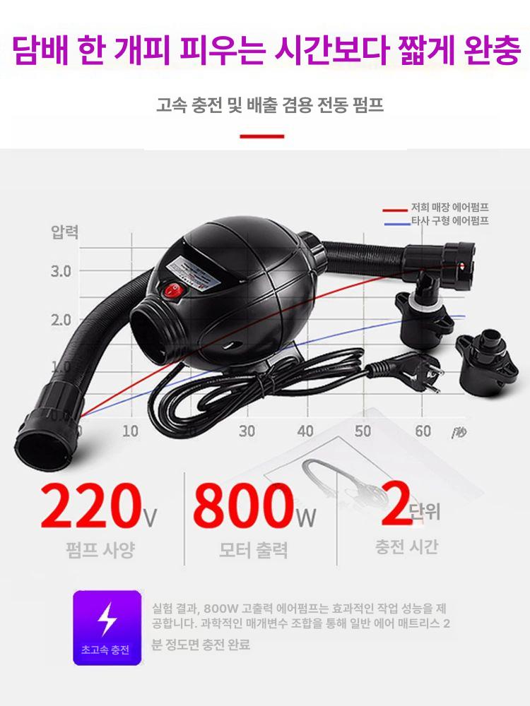 수영장 송풍기 에어바운스 1200w 소형 800w 바람빼기 대형 블로워 배출 공기펌프 - 상세 이미지 3