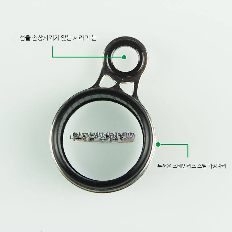 낚싯대 개조 가이드 링 세트 스테인리스 스틸 회전 낚시 - 상세 이미지 5