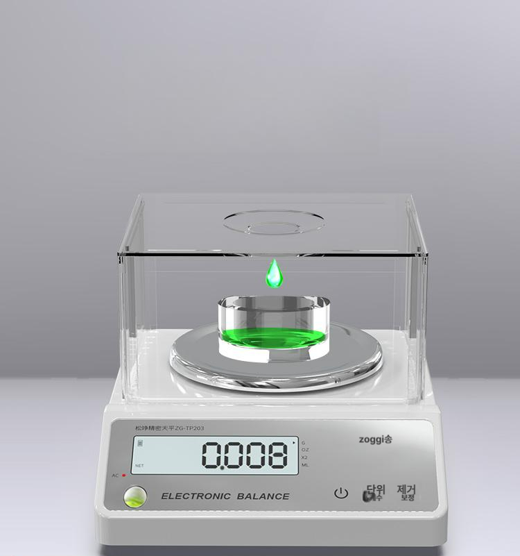 정밀전자저울 0.001g 초정밀 스텐 실험실 측정 무게 밀리그램 등급 원형 100g 방풍커버+추 - 상품 이미지