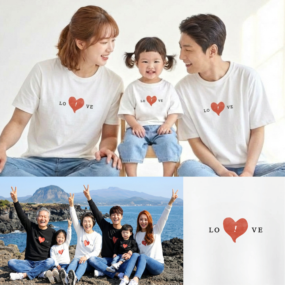몽피마피 가족티 패밀리룩 돌촬영 여행 사진의상 반팔 맨투맨 칠순 팔순 이미지 8