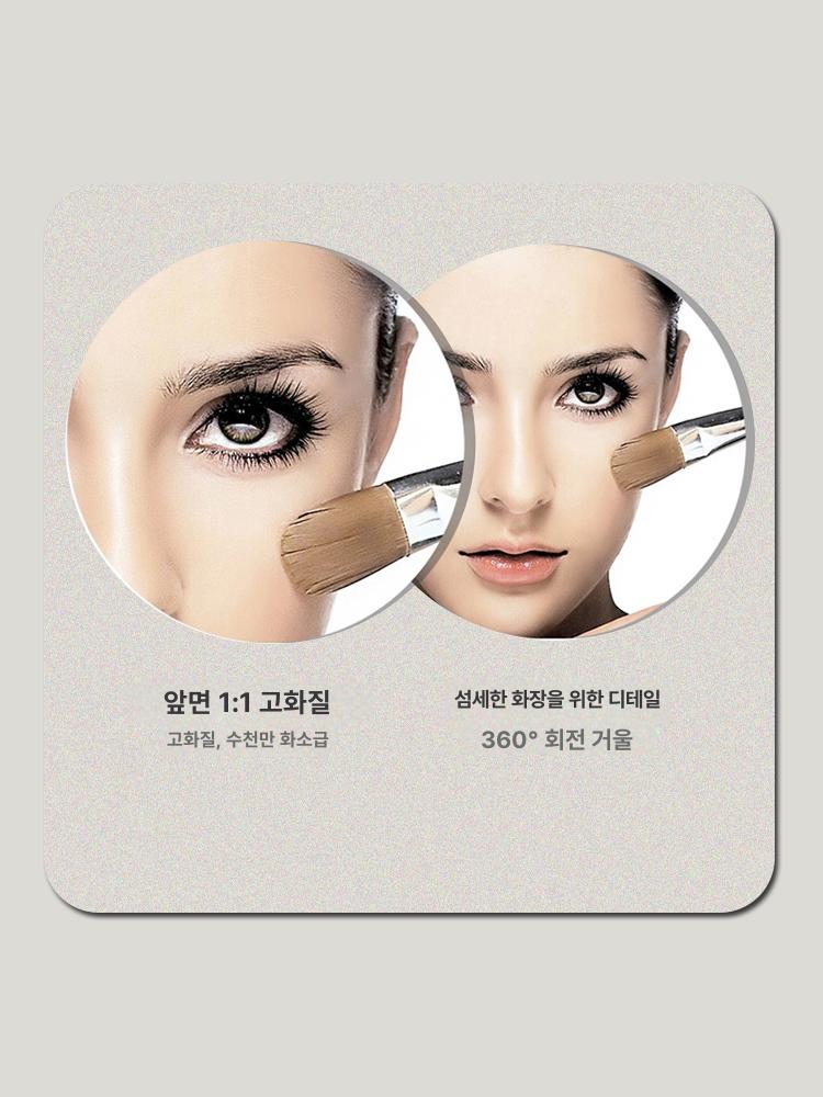 엔틱 원형 화장대 탁상 거울 골드 8인치 높은 세우는 실버 6인치 15cm - 상세 이미지 3
