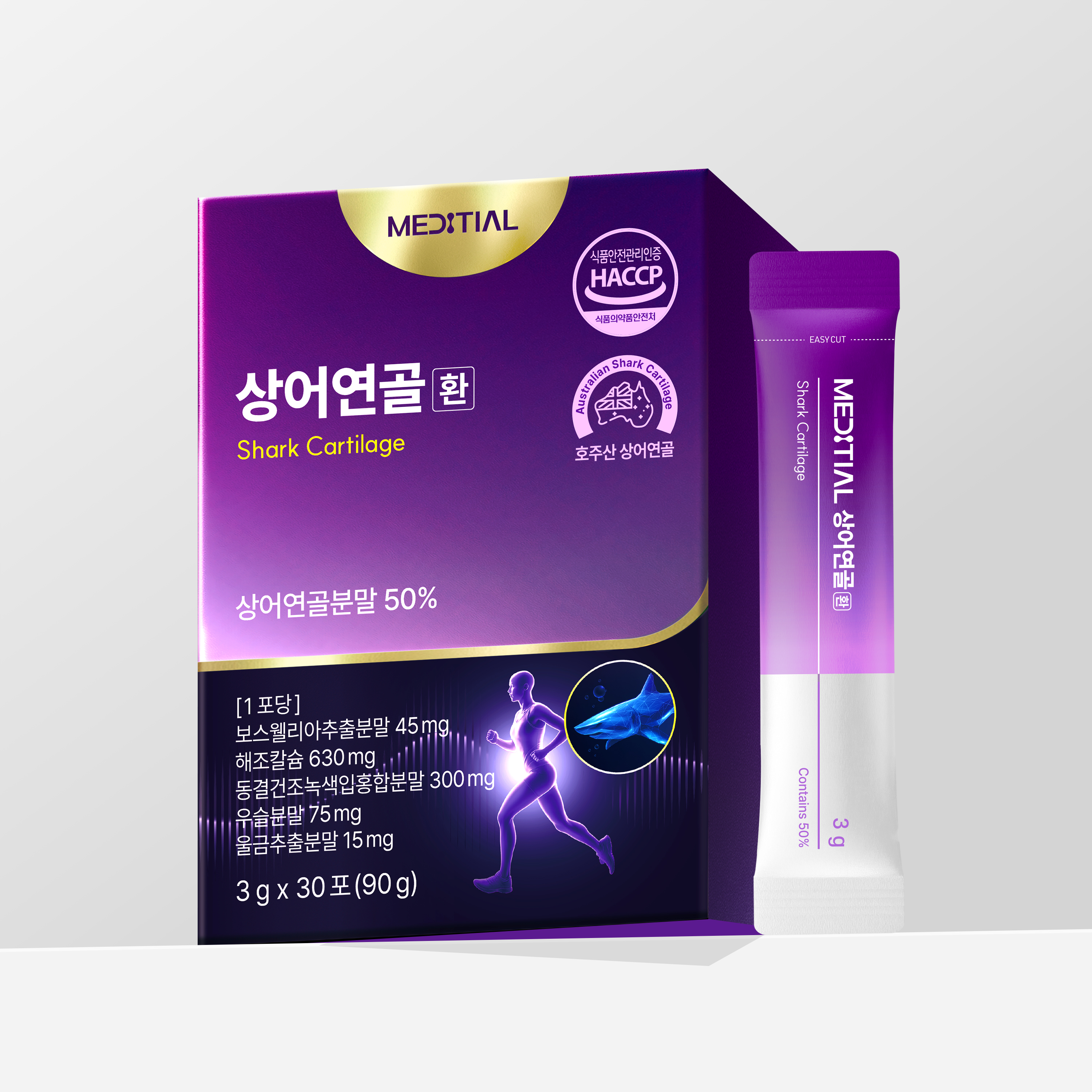메디셜 바이오닉 저분자 호주산 상어연골환 나노카틸 배합 관절 30포, 1개 - 상세 이미지 4