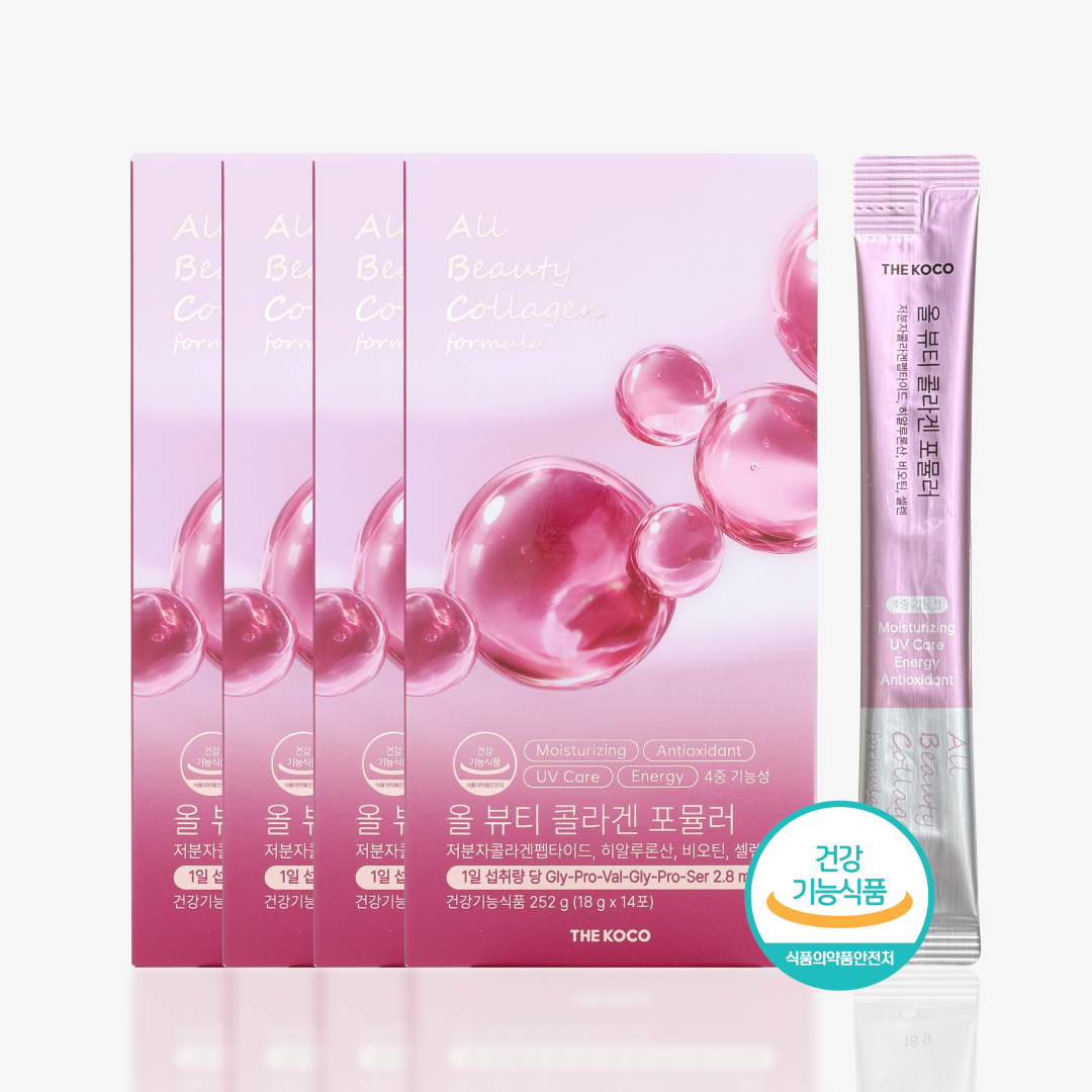 더코코 올 뷰티 콜라겐 히알루론산 비오틴 4중배합 포뮬러 액상 18g 14포, 4개 - 상품 이미지