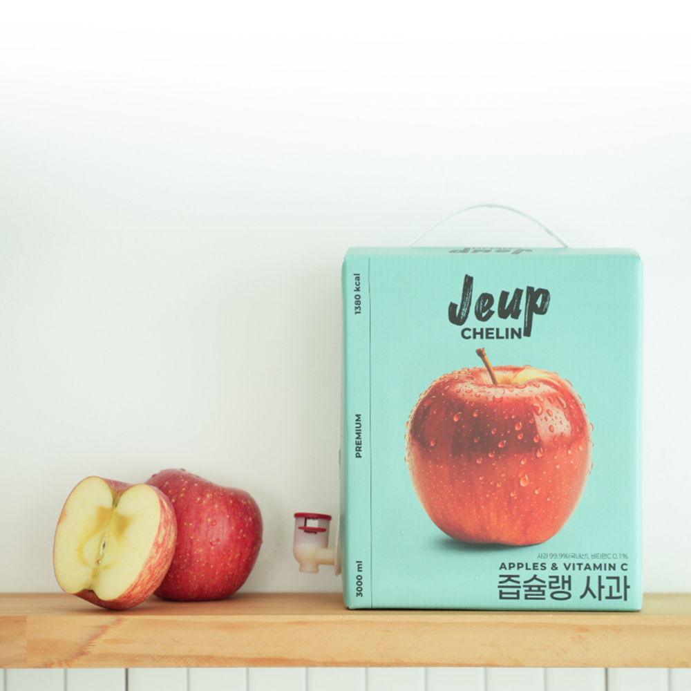 즙슐랭 사과즙 3L 대용량 착즙 주스 NFC 100% 꿀사과즙 BIB - 상세 이미지 2