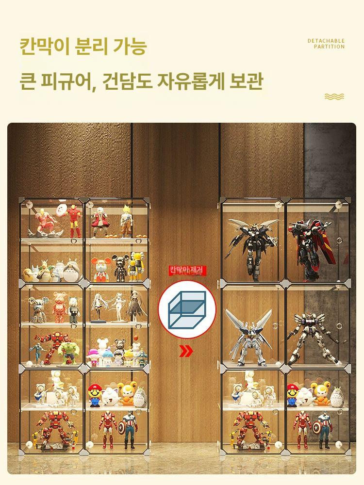 led 진열장 피규어 장난감 보관함 아크릴 장식장 진열장 피규어케이스 - 상세 이미지 2