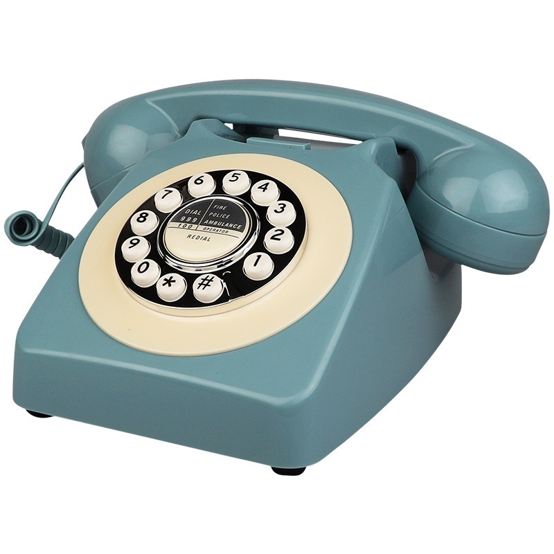 빈티지 전화기 골동품 레트로 클래식 핸드메이드 가정용 유선 엔틱 소품 장식용 통신기 - 상품 이미지
