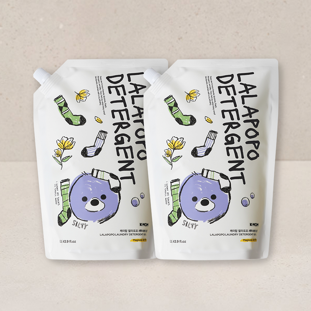 케이맘 랄라포포 세탁세제 리필 1300ml+1300ml (총2,600ml) 향선택 아기 유아 어린이세제 - 상품 이미지