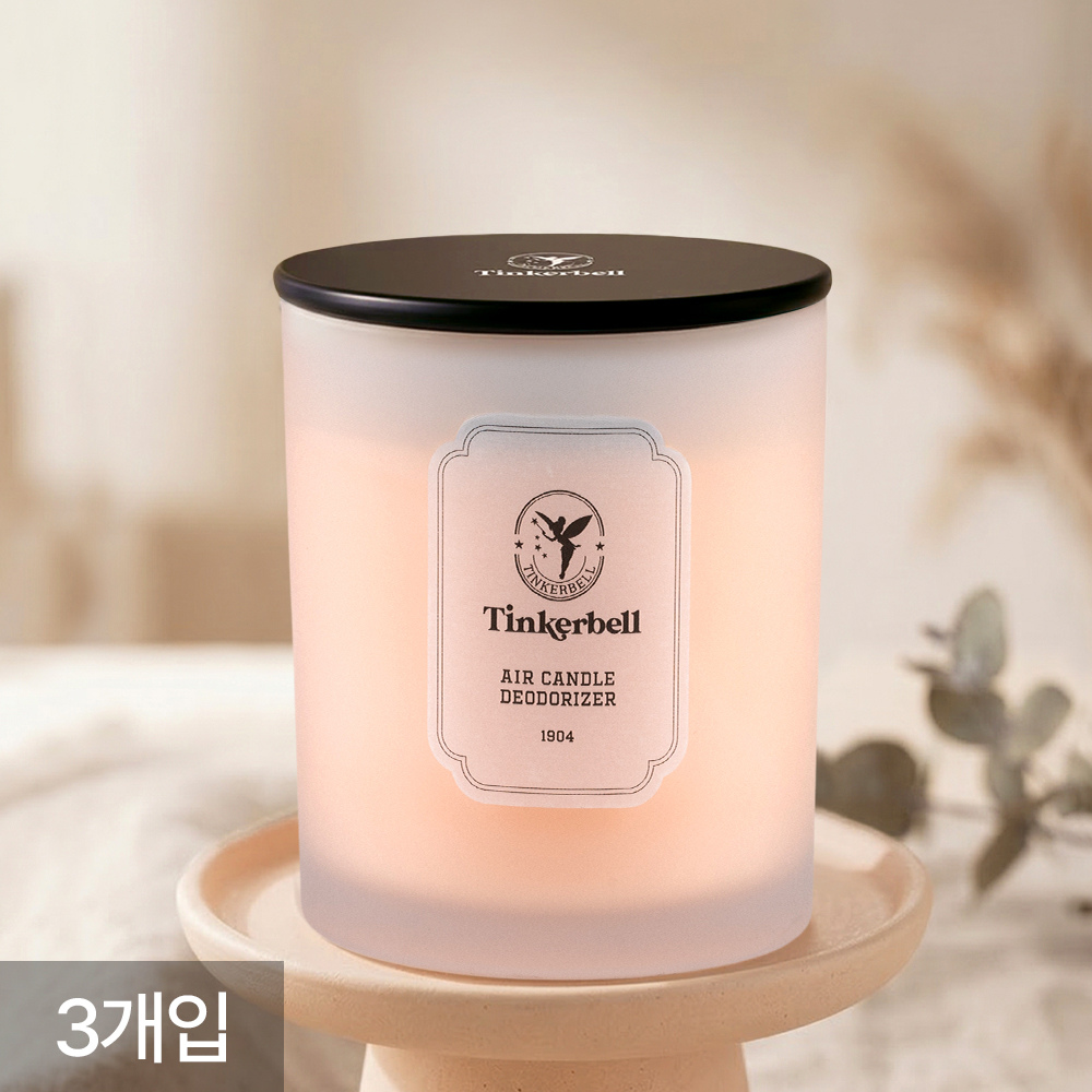[팅커벨] 에어캔들 퍼퓸 고체 탈취제 화장실 홀애비 방 냄새제거 선셋 그레이프프루트, 230g, 3개 - 상품 이미지