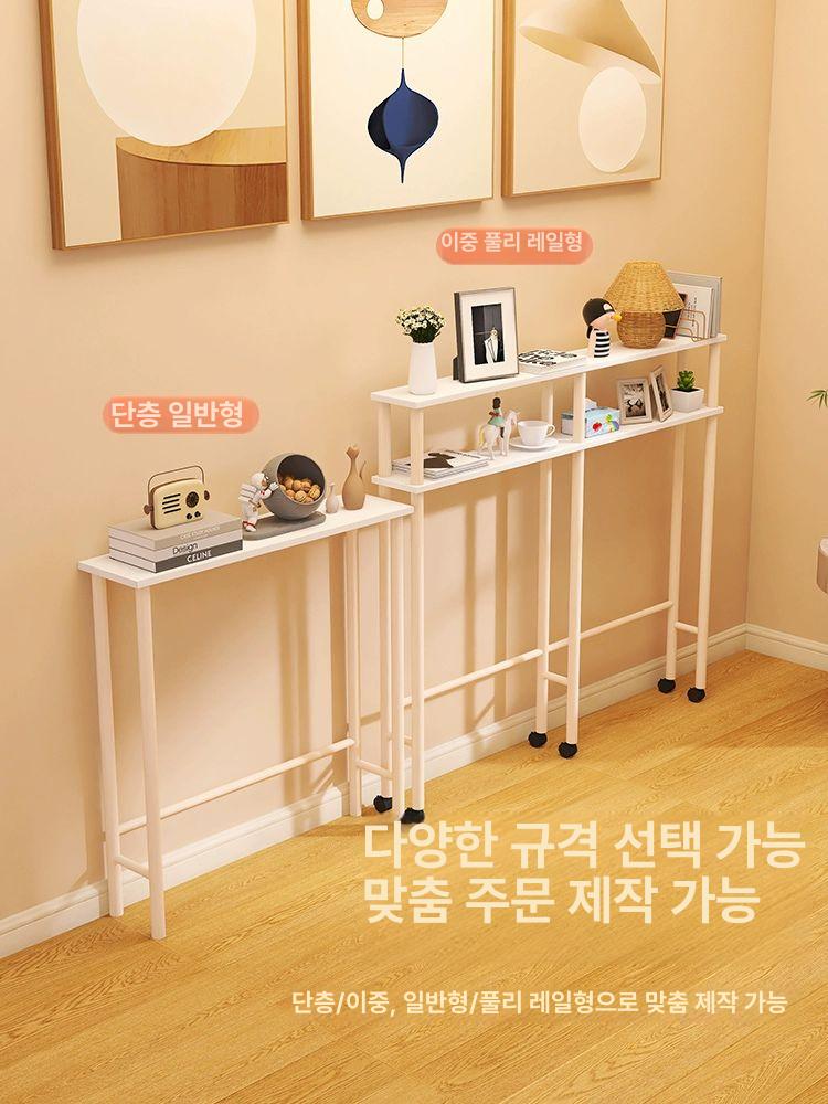 침대 헤드 수납장 틈새 겸 테이블 선반 공간활용 침대헤드 수납 프레임 저상형 벽보드 - 상세 이미지 4