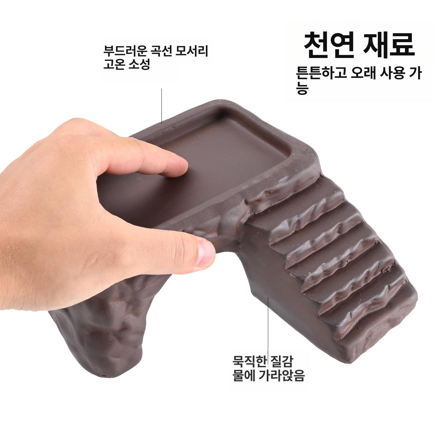 반수생 거북이 쉼터 파충류 일광욕 터틀 육지 어항장식 텍스처 [소형] - 상세 이미지 2