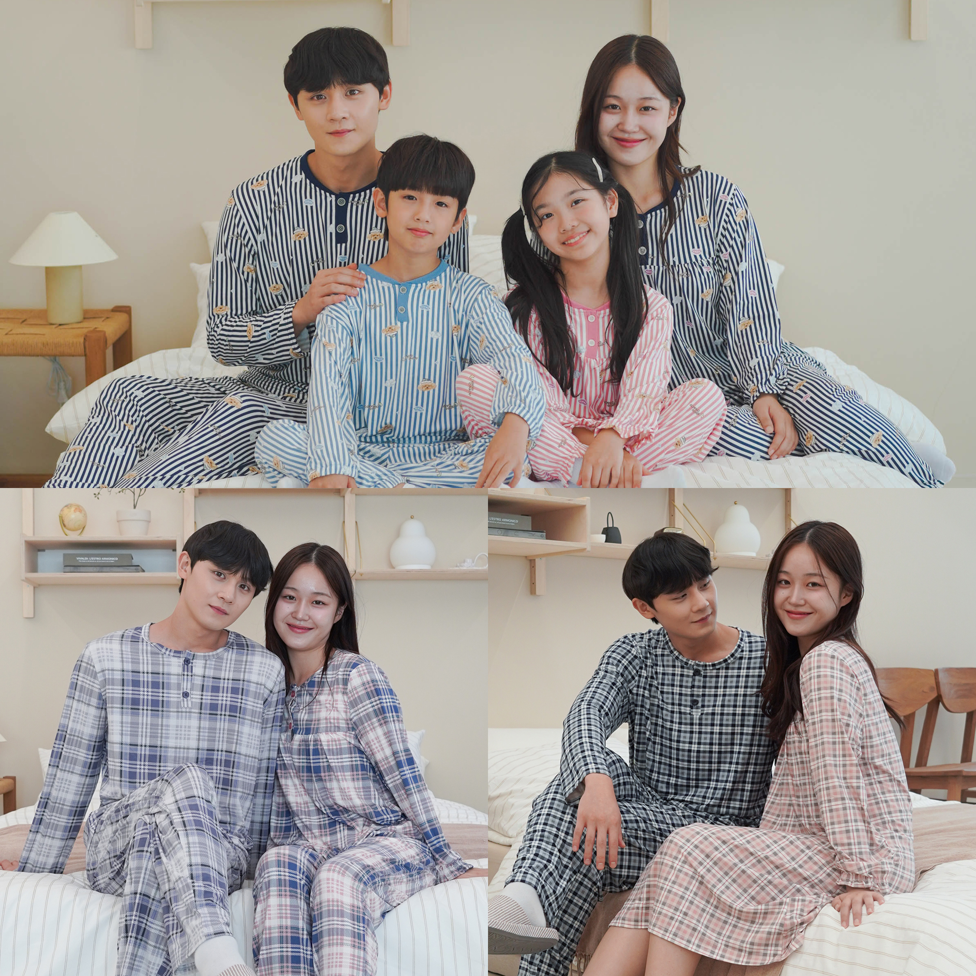 폭스클럽 잠옷 빅사이즈 피치기모 수면 가족잠옷 가을 겨울잠옷 원피스 파자마