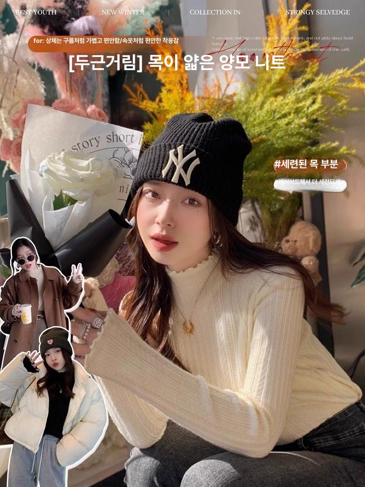 시스루 긴팔 셔츠 티 데일리 여성 레이스 목폴라 - 상세 이미지 2