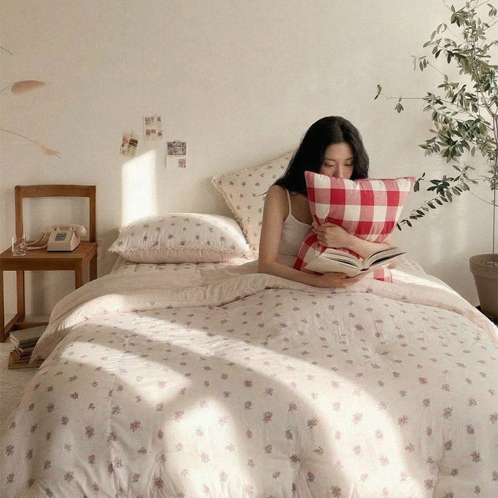 프리미엄 로즈베일리 쁘띠토숀 모달 차렵이불 3종 풀세트 10%