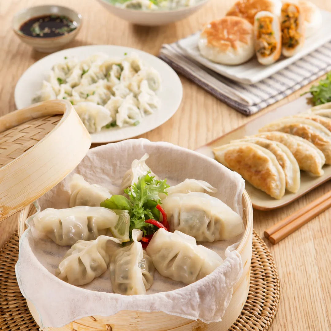 천하일품 고기만두 김치만두 군만두 삼미세트 - 상품 이미지