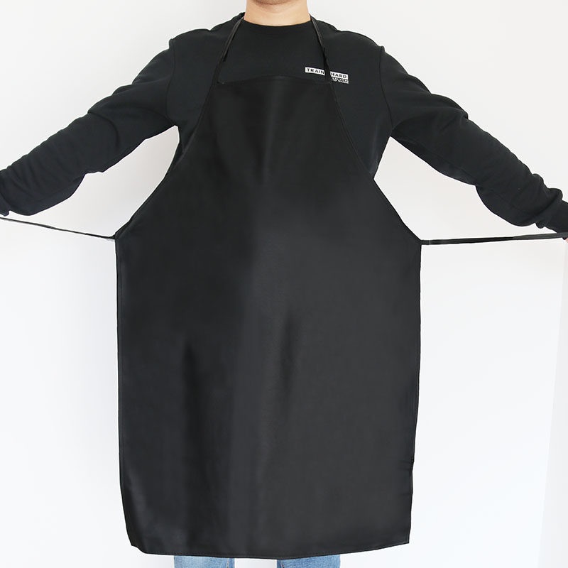 예초기앞치마 정육점 가죽 앞치마 벌초 제초 주방 작업용 방수 방유 오염방지 튼튼한 검은색 - 상품 이미지