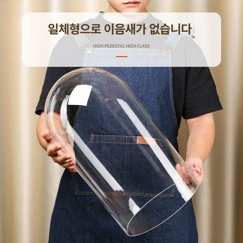 대형 유리돔 디스플 부케 장미 결혼 투명 장식장 전시대 전시 먼지덮개 받침대 글라스 - 상세 이미지 2