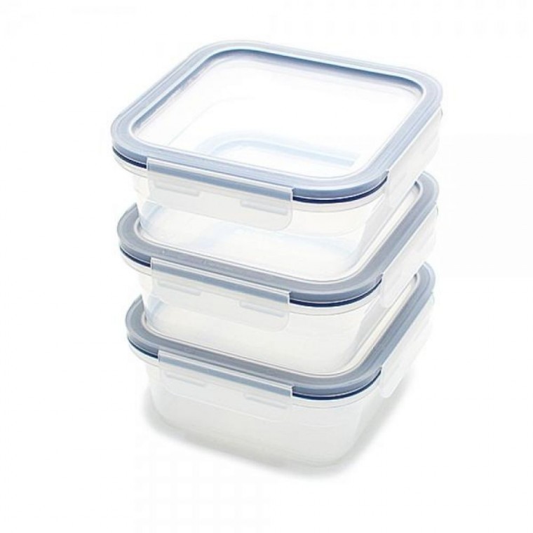 반찬통 사각 750ml 밀폐용기 3개입 - 상품 이미지