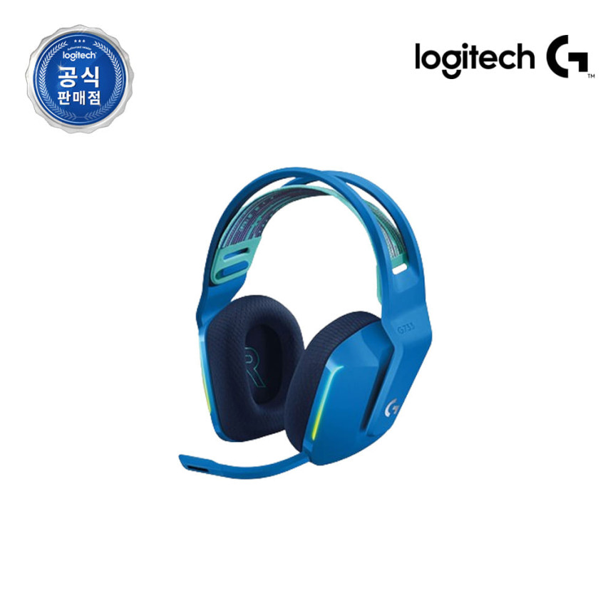 로지텍코리아 공식 G733 LIGHTSPEED 무선 게이밍 헤드셋 블루