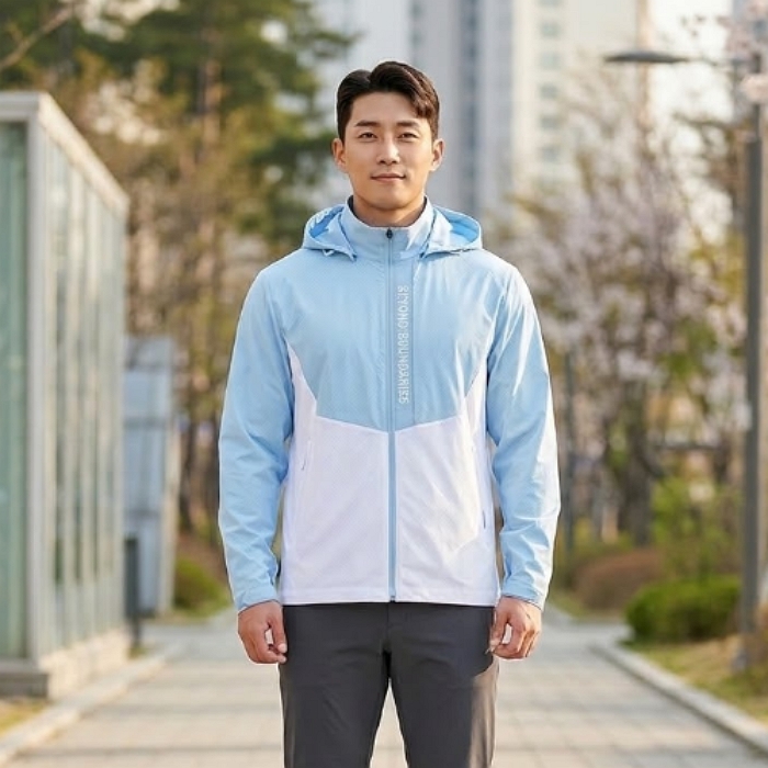 밀레 남자 봄여름 아웃도어 통기성 홑겹 경량 바람막이 등산자켓 - 상품 이미지
