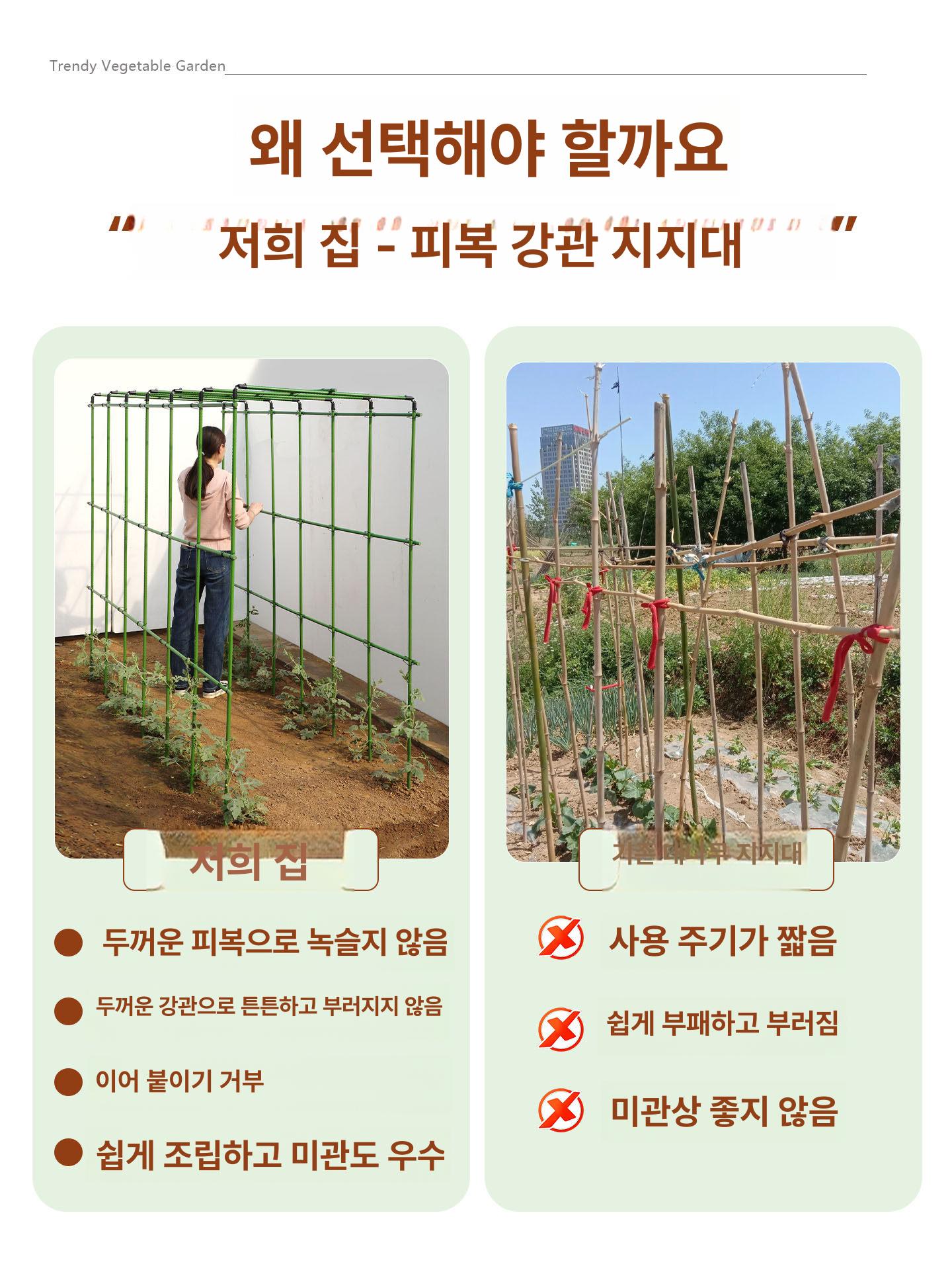 넝쿨지지대 식물 지지대 오이 토마토 텃밭 화초 화분 넝쿨 지주대 넝쿨식물지주대 원예용 - 상세 이미지 4