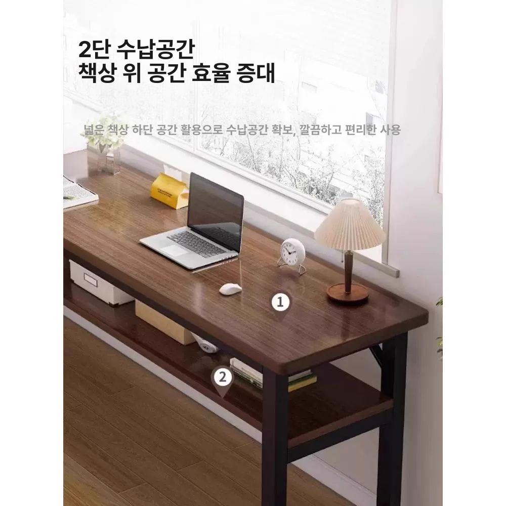 접이식 좁은공간이동식테이블 거실확장형 사이드테이블 블랙 헤어라인 베란다미니테이블 책상 - 상세 이미지 3