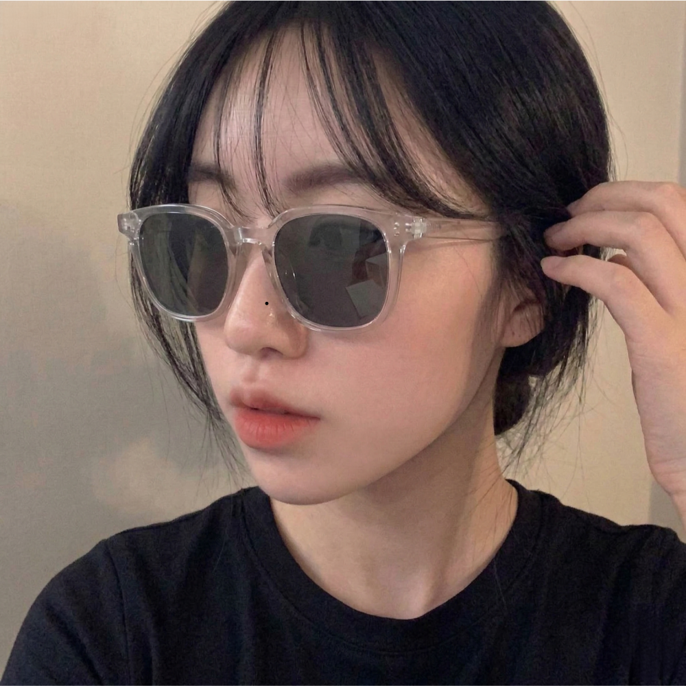 오버사이즈 UV 자외선차단 틴트 뿔테 가벼운 데일리 선글라스 이미지 2