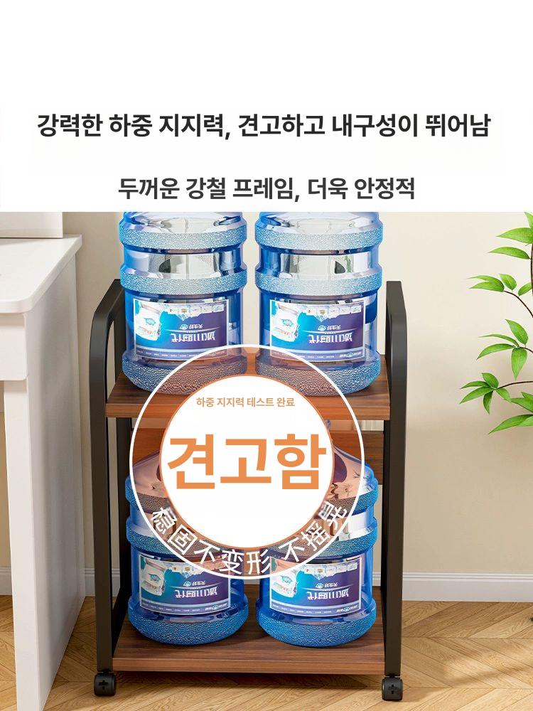 이동식 컴퓨터본체받침대 바퀴달린 수납장 보관함 바퀴형 본체선반 스탠드 원목색 - 상세 이미지 5