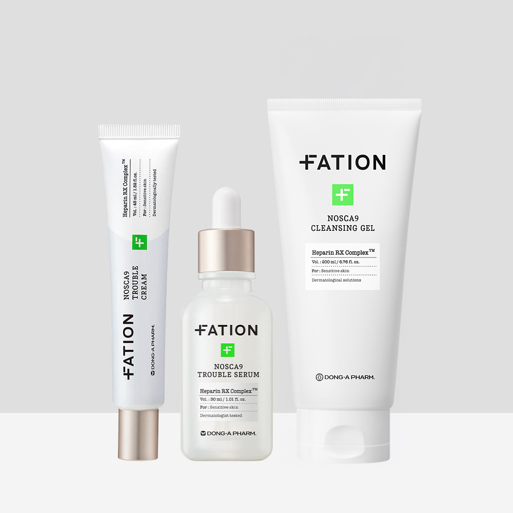 파티온 노스카나인 트러블 세럼 30ml + 트러블 크림 45ml +클렌징 젤 200ml 3종 세트 - 메인 이미지