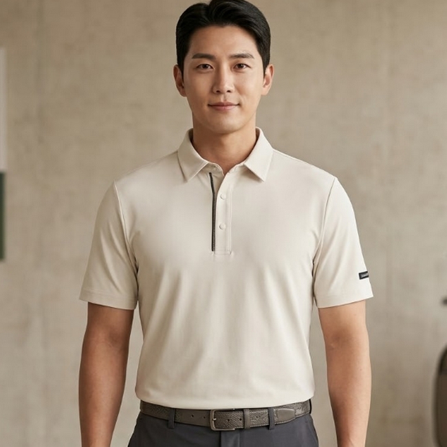 링스 골프 남성 여름 단작 마이포인트 골프웨어 카라 반팔티셔츠 - 상품 이미지
