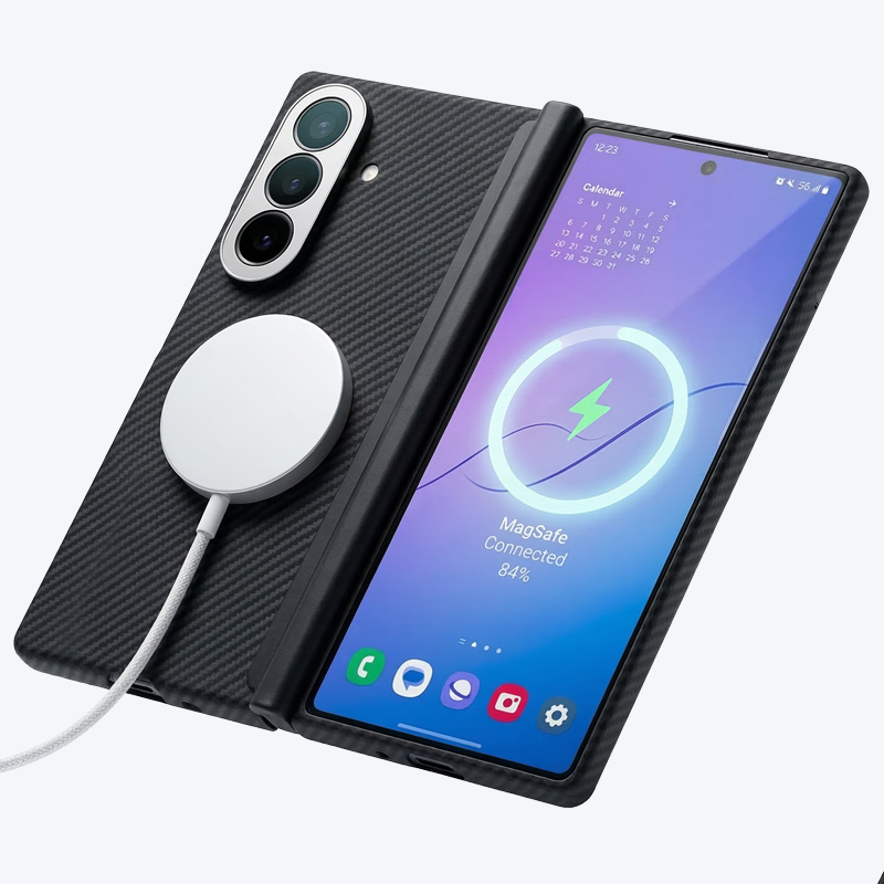 갤럭시 Z폴드 7 카본케이스 힌지보호 풀커버 600D 맥세이프 아라미드 케블라 쉴드 제품 이미지